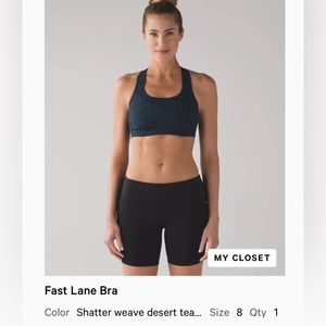 Lululemon Fast Lane Bra Sz 8